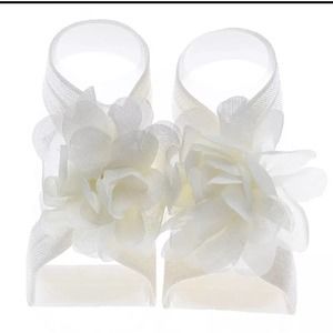 Baby Chiffon Botique Flower Barefoot Sandals